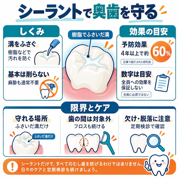 シーラントで奥歯を守る